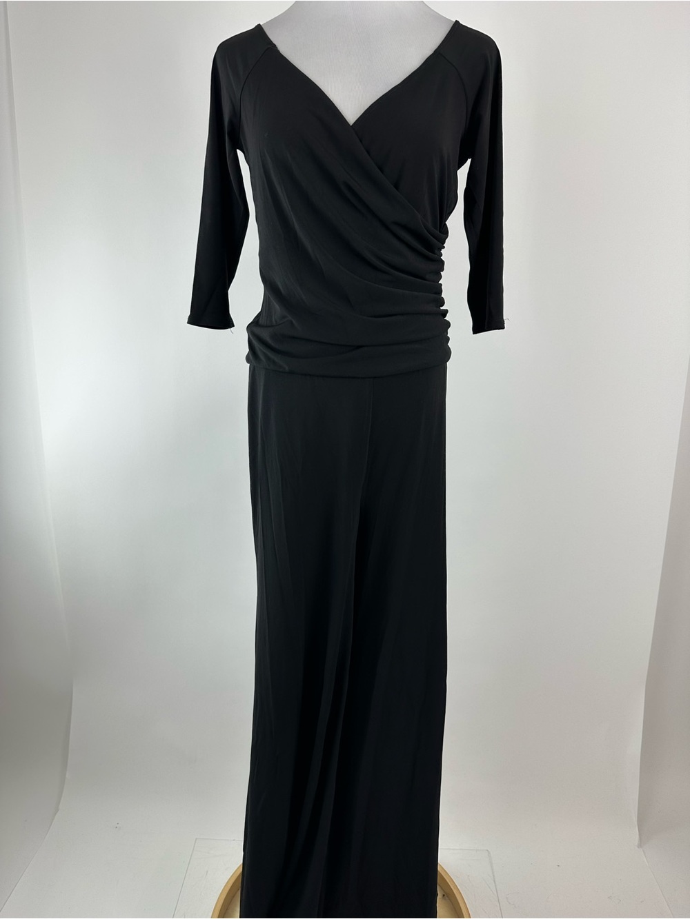 Shape fx Black Jersey Jumpsuit Size Medium